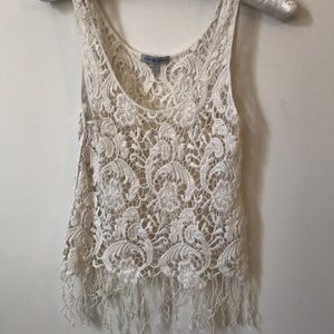 Charlotte Russe Lace Tank Top